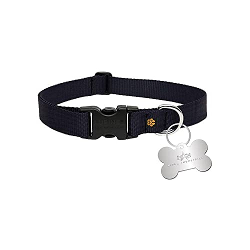 Alpha Industries Basic Dog-Tag Collar stylisches Hunde-Halsband Black von ALPHA INDUSTRIES