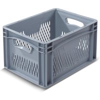 Alpha Eurobox aus PP mit durchbrochenen Wänden, 20,8 Liter, HxBxT 220 x 400 x 300 mm von ALPHA Paletten