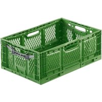 Alpha Eurobox aus PPC, Klappkiste mit durchbrochenen Wänden, HxBxT 230 x 400 x 600 mm von ALPHA Paletten