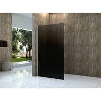 10 mm Duschwand vacante-smoke 90 x 200 cm - Rauchglas von ALPHABAD