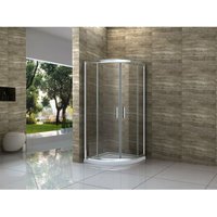 Alphabad - Duschkabine borgo 90 x 90 Viertelkreis ohne Duschtasse von ALPHABAD