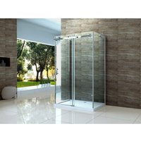 U-Duschkabine scoop 100 x 90 x 195 cm ohne Duschtasse von ALPHABAD