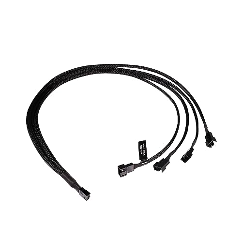 Alphacool 18684 Y-Splitter 4-Pin auf 4x 4-Pin PWM 60cm Kabel Modding gesleevt schwarz von Alphacool