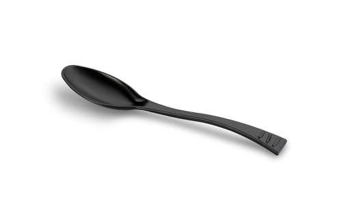 Dessertlöffel, 150 mm, wiederverwendbar, Schwarz, 40 Stück von ALPHAFORM