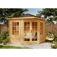 Alpholz - 5-Eck Gartenhaus Sunny-C aus Massiv-holz, Gerätehaus mit 28 mm Wandstärke, Garten Holzhaus inkl. Montagematerial, Geräteschuppen 250 x 250 von ALPHOLZ
