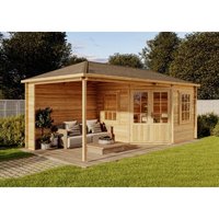 Alpholz 5-Eck Gartenhaus Mosel aus Massiv-holz, Gerätehaus Garten Holzhaus, Geräteschuppen 598 x 300 cm, 40 mm, Naturbelassen Alpholz 5-Eck Gartenhaus Mosel aus Massiv-holz, Gerätehaus Garten Holzhaus, Geräteschuppen 598 x 300 cm, 40 mm, Naturbelassen von ALPHOLZ