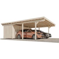 Doppelcarport Göteborg Carport aus Holz, Unterstand , Überdachung mit Montagematerial - Naturbelassen - Alpholz von ALPHOLZ