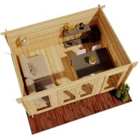 Alpholz Gartenhaus Atrium-F Gartenhaus aus Holz in Pinie, Holzhaus mit 40 mm Wandstärke, Blockbohlenhaus mit Montagematerial Alpholz Gartenhaus Atrium-F Gartenhaus aus Holz in Pinie, Holzhaus mit 40 mm Wandstärke, Blockbohlenhaus mit Montagematerial von ALPHOLZ