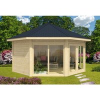 Alpholz - Gartenpavillon Modell Rügen mit zwei Fenstern Gartenpavillon aus Holz, Gartenhütte , Gartenlaube mit Montagematerial Alpholz - Gartenpavillon Modell Rügen mit zwei Fenstern Gartenpavillon aus Holz, Gartenhütte , Gartenlaube mit Montagematerial von ALPHOLZ