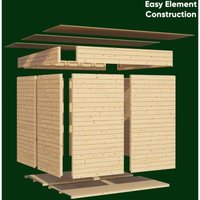 Gerätehaus Alster Gerätehaus aus Holz, Geräteschrank mit 19 mm Wandstärke, Gartenhaus mit Montagematerial - Alpholz von ALPHOLZ