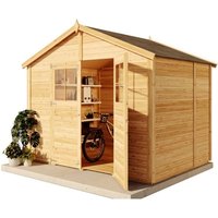 Gerätehaus Osterbek Gerätehaus aus Holz, Geräteschrank mit 19 mm Wandstärke, Gartenhaus mit Montagematerial - Alpholz von ALPHOLZ
