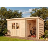Alpholz - Pultdach Gartenhaus Modell Maria-28 Compact Gartenhaus aus Holz, Holzhaus mit 28 mm Wandstärke inklusive Schleppdach, Blockbohlenhaus mit von ALPHOLZ
