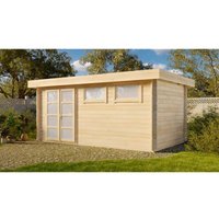 Gartenhaus Kyara-44 aus Massiv-holz, Gerätehaus mit 44 mm Wandstärke, Garten Holzhaus inklusive Montagematerial, Geräteschuppen Größe: 500 x 298 cm, von ALPHOLZ