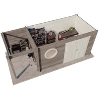 Gartenhaus Maria-Rondo 44 c Gartenhaus aus Holz in Grau, Holzhaus mit 44 mm Wandstärke inklusive Schleppdach, Blockbohlenhaus mit Montagematerial Gartenhaus Maria-Rondo 44 c Gartenhaus aus Holz in Grau, Holzhaus mit 44 mm Wandstärke inklusive Schleppdach, Blockbohlenhaus mit Montagematerial von ALPHOLZ