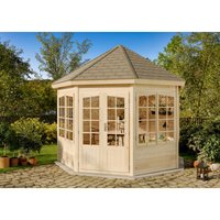 Gartenpavillon Modell Emma-40 mit vier Fenstern Gartenpavillon aus Holz, Gartenhütte Gartenlaube - Alpholz von ALPHOLZ