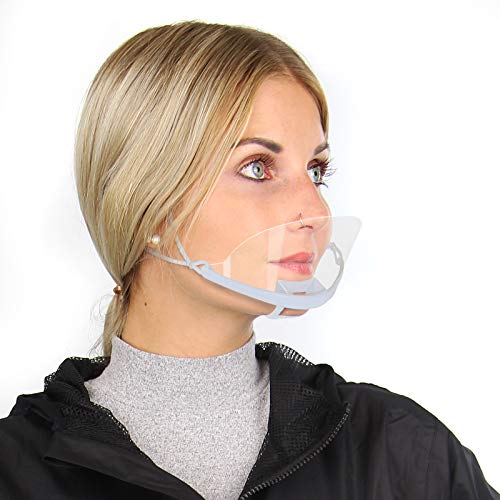 ALPIDEX 30 x Mundvisier Kinn Mundschutz Gesichtsvisier Mund Visier Transparent Wiedervervendbar von ALPIDEX