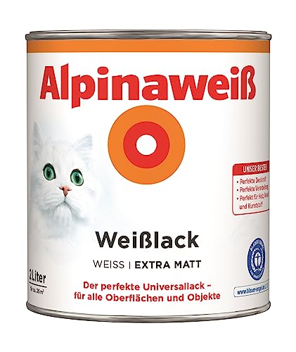 Alpinaweiß Weißlack 2 Liter extra matt von Alpina