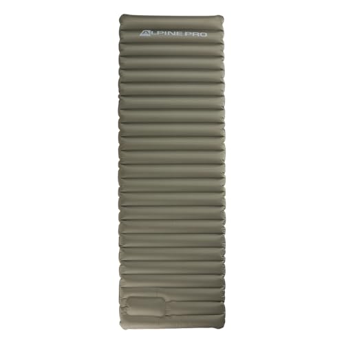 Alpine PRO DOFARE Isomatte mit Fußpumpe für Camping und Outdoor, Selbstaufblasende Luftmatratze 9cm Hoch, Reißfeste Matte für Trekking 190x64cm von ALPINE PRO SPORTSWEAR & EQUIPMENT