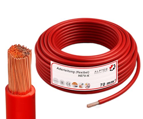 ALPTEG H07V-K Batteriekabel -Meterware 70 mm² Rot ALPTEG H07V-K Batteriekabel -Meterware 70 mm² Rot von ALPTEG