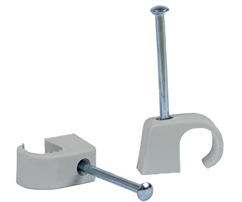 ALPTEG Nagelschelle 4-7 mm, Nagel 2 x 30 mm, grau von ALPTEG