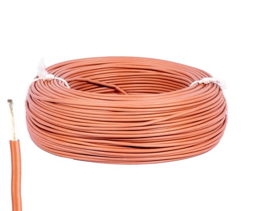 ALPTEG SiF Kabel Silikonkabel Silikonlitze 180°C – Meterware 1 x 0,5mm² braun von ALPTEG