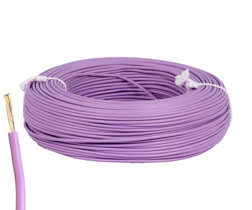 ALPTEG SiF Kabel Silikonkabel Silikonlitze 180°C – Meterware 1 x 0,5mm² violett von ALPTEG