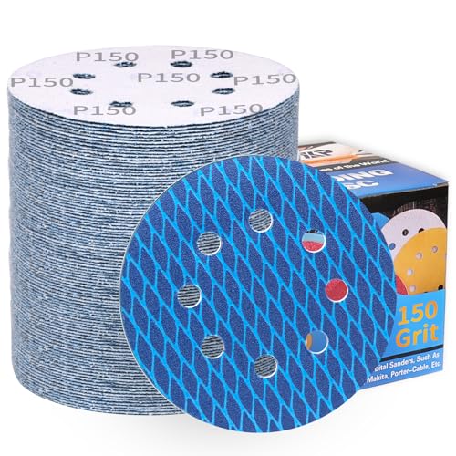 80 Stück Schleifpapier 125mm Klett P150 Körnung Rund 8 Loch Exzenterschleifer Schleifscheiben,Profi Anti-Verstopfungs-Design,für Wand Holz Metall und Lackoberfläche-ALPXUXP 80 Stück Schleifpapier 125mm Klett P150 Körnung Rund 8 Loch Exzenterschleifer Schleifscheiben,Profi Anti-Verstopfungs-Design,für Wand Holz Metall und Lackoberfläche-ALPXUXP von ALPXUXP