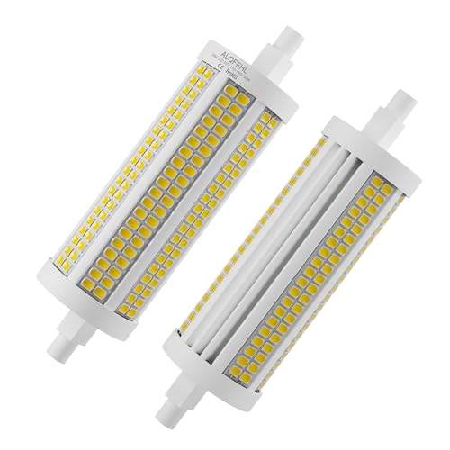 R7S 118mm LED Lampen 30W, Doppelendige J Typ Flutlichter (200W Halogenstab T3 äquivalent), 3000lm, Dimmbar Leuchtmittel Stablampe, Wände Sicherheit Böden Glühbirnen, 2er-Pack (4000K Natürlich Weiß) von ALQFFHL