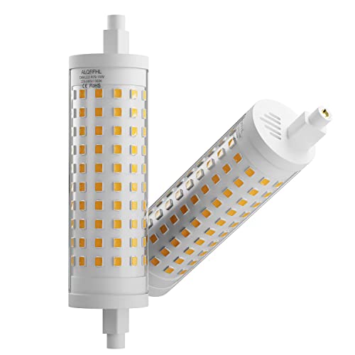 R7S LED Lampen 118mm Dimmbar 15W, Doppelendige J Typ Flutlichter (150W Halogenbirne T3 äquivalent), 6000K 1500lm, LED Leuchtmittel Stablampe, Wände Sicherheit Böden Glühbirnen, 2er-Pack(Kaltes Weiß) von ALQFFHL