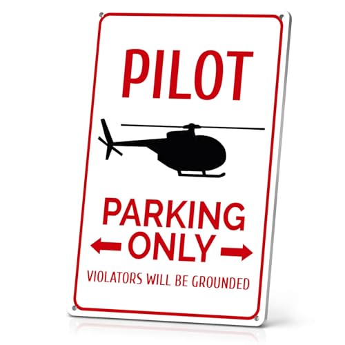 ALREAR Schild mit Aufschrift "Pilot Parking Only", für Kinderzimmer, Luftfahrt, Wandkunst, Flugzeug-Dekor, lustiges Pilotengeschenk, 30,5 x 20,3 cm ALREAR Schild mit Aufschrift "Pilot Parking Only", für Kinderzimmer, Luftfahrt, Wandkunst, Flugzeug-Dekor, lustiges Pilotengeschenk, 30,5 x 20,3 cm von ALREAR