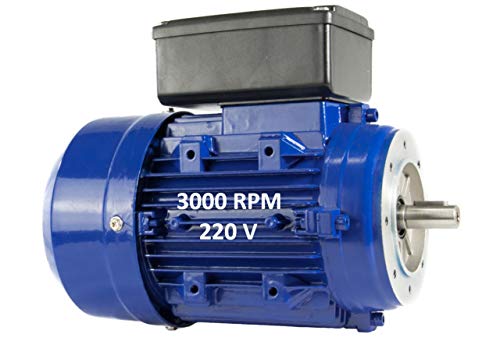Elektromotor, einphasig, 0,18 kW, 0,25 PS, 220 V, 3000 U/min, B14 (Flansch 90 mm), Größe 63 (Achse 11 mm). von ALREN