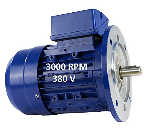 Elektromotor Triphasenmotor 2,2 kW / 3 PS 220/380 V 3000 RPM B5 (Bride 250 mm) Größe 100 l – Achse 28 mm von ALREN