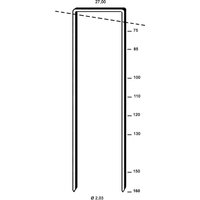 Alsafix - Klammern Type wp 120mm passend zu Druckluftnagler, Stahldraht verzinkt - 1450 Stück von ALSAFIX