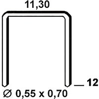 Tackerklammern Type 53 12mm - Rückenbreite 11,3mm, Stahldraht verzinkt - 3000 Stück - Alsafix von ALSAFIX