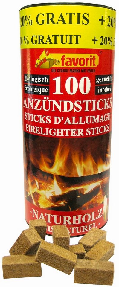 ALSCHU Grillanzünder Anzündestiks Naturholz, Echtholz und Wachs - 100 St. von ALSCHU