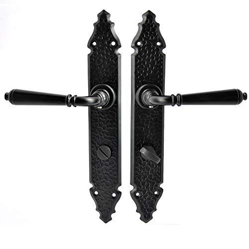ALSTEN TECH Türgriff Türbeschlag Set Drückergarnitur für Badezimmer 78 WC Schwarz Matt Langschildgarnitur für Innentüren Zimmertüren Türklinke BB PZ ALSTEN TECH Türgriff Türbeschlag Set Drückergarnitur für Badezimmer 78 WC Schwarz Matt Langschildgarnitur für Innentüren Zimmertüren Türklinke BB PZ von ALSTEN TECH