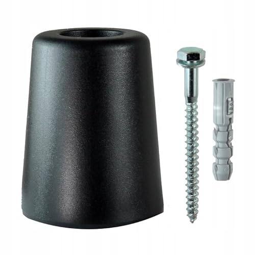 ALSTEN TECH Türstopper 60x47 mm aus Gummi Bodenmontage oder Wandmontage Robuster Gummistopper Wetterfester Boden Stopper Torstopper aus Vollgummi der Schutz Gegen Anschlagende Türen, schwarz von ALSTEN TECH