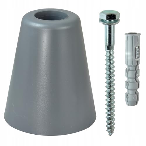 ALSTEN TECH Türstopper 80x70mm aus Gummi Bodenmontage oder Wandmontage Robuster Gummistopper Wetterfester Boden Stopper Torstopper aus Vollgummi der Schutz Gegen Anschlagende Türen, grau von ALSTEN TECH