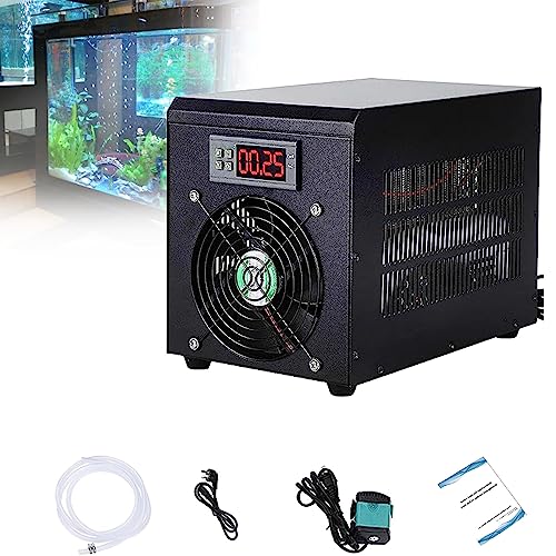 ALSUP Aquarium Wasser Kühler Kühler Wärmer mit Pumpe 50-104 °F Temperatureinstellung Geeignet für 60L/160LWasser für Home Aquarium Fische Garnelen Korallen Quallen,Cold-60litres von ALSUP