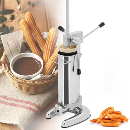 Churro-Maker-Set, 2L/3L Churro-Maschine aus Edelstahl, Manuelle Churro-Maschine mit 5 Düsen, Vertikale Spanische Churrera-Maschine, für Restaurants, Bäckereien, Zuhause,3L Churro-Maker-Set, 2L/3L Churro-Maschine aus Edelstahl, Manuelle Churro-Maschine mit 5 Düsen, Vertikale Spanische Churrera-Maschine, für Restaurants, Bäckereien, Zuhause,3L von ALSUP