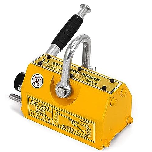 Lasthebemagnet Neodym Stahl Zugkraft Lasthebemagnet Gelb Handgesteuerter Gabelstapler Magnetheber Neodym Lasthebemagnet,100KG von ALSUP