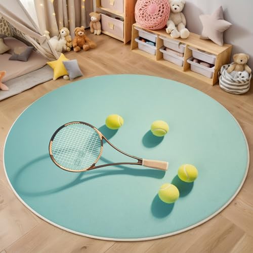 3D Rund Hellblau Fliegender Tennisschläger 180Cm Kinder Jugendliche Jungen Teppich Schlafzimmer Stuhl Matte Kinderzimmer Wohnzimmer Minimalistische Kunst Weichem Balkon Korridor Kinderteppiche 3D Rund Hellblau Fliegender Tennisschläger 180Cm Kinder Jugendliche Jungen Teppich Schlafzimmer Stuhl Matte Kinderzimmer Wohnzimmer Minimalistische Kunst Weichem Balkon Korridor Kinderteppiche von ALTCIRNMD