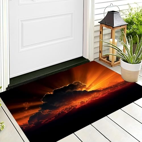 3D-Teppiche Orange-Rot Wolken Und Sonnenuntergang,Fußmatte Für Innen Außenbereich,Saugfähig,Ultradünn Rutschfest Schnell Trocknend,Teppich Abstrakte Landschaft Für Badezimmer Dusche,80X120Cm 3D-Teppiche Orange-Rot Wolken Und Sonnenuntergang,Fußmatte Für Innen Außenbereich,Saugfähig,Ultradünn Rutschfest Schnell Trocknend,Teppich Abstrakte Landschaft Für Badezimmer Dusche,80X120Cm von ALTCIRNMD