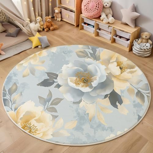 ALTCIRNMD 3D Rund Aschegold Elegante Blumen 200Cm Kinder Jugendliche Jungen Teppich Schlafzimmer Stuhl Matte Kinderzimmer Wohnzimmer Aquarellpflanzen Weichem Balkon Korridor Kinderteppiche ALTCIRNMD 3D Rund Aschegold Elegante Blumen 200Cm Kinder Jugendliche Jungen Teppich Schlafzimmer Stuhl Matte Kinderzimmer Wohnzimmer Aquarellpflanzen Weichem Balkon Korridor Kinderteppiche von ALTCIRNMD