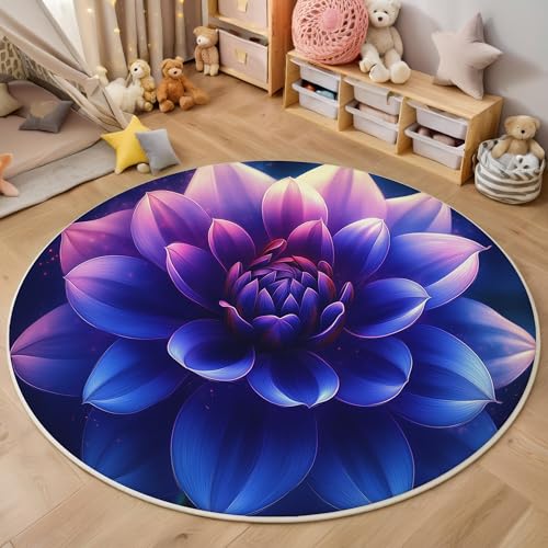ALTCIRNMD 3D Rund Blau Schöne Dahlie 200Cm Kinder Jugendliche Jungen Teppich Schlafzimmer Stuhl Matte Kinderzimmer Wohnzimmer Fantasiepflanzen Weichem Balkon Korridor Kinderteppiche ALTCIRNMD 3D Rund Blau Schöne Dahlie 200Cm Kinder Jugendliche Jungen Teppich Schlafzimmer Stuhl Matte Kinderzimmer Wohnzimmer Fantasiepflanzen Weichem Balkon Korridor Kinderteppiche von ALTCIRNMD