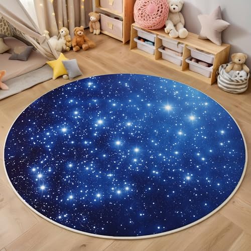 ALTCIRNMD 3D Rund Dunkelblau Sternenhimmel 140Cm Kinder Jugendliche Jungen Teppich Schlafzimmer Stuhl Matte Kinderzimmer Wohnzimmer Geheimnisvolle Landschaft Weichem Balkon Korridor Kinderteppiche ALTCIRNMD 3D Rund Dunkelblau Sternenhimmel 140Cm Kinder Jugendliche Jungen Teppich Schlafzimmer Stuhl Matte Kinderzimmer Wohnzimmer Geheimnisvolle Landschaft Weichem Balkon Korridor Kinderteppiche von ALTCIRNMD