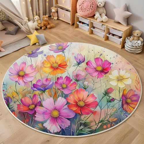 ALTCIRNMD 3D Rund Farbe Blühender Kosmos 200Cm Kinder Jugendliche Jungen Teppich Schlafzimmer Stuhl Matte Kinderzimmer Wohnzimmer Aquarellpflanzen Weichem Balkon Korridor Kinderteppiche ALTCIRNMD 3D Rund Farbe Blühender Kosmos 200Cm Kinder Jugendliche Jungen Teppich Schlafzimmer Stuhl Matte Kinderzimmer Wohnzimmer Aquarellpflanzen Weichem Balkon Korridor Kinderteppiche von ALTCIRNMD