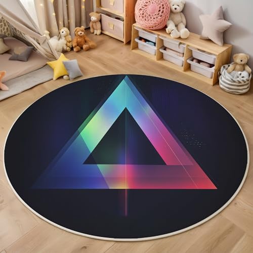 ALTCIRNMD 3D Rund Farbe Farbdreieck 180Cm Kinder Jugendliche Jungen Teppich Schlafzimmer Stuhl Matte Kinderzimmer Wohnzimmer Abstrakte Geometrie Weichem Balkon Korridor Kinderteppiche ALTCIRNMD 3D Rund Farbe Farbdreieck 180Cm Kinder Jugendliche Jungen Teppich Schlafzimmer Stuhl Matte Kinderzimmer Wohnzimmer Abstrakte Geometrie Weichem Balkon Korridor Kinderteppiche von ALTCIRNMD