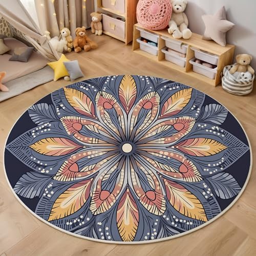 ALTCIRNMD 3D Rund Rosa Gelb Symmetrisches Mandala 140Cm Kinder Jugendliche Jungen Teppich Schlafzimmer Stuhl Matte Kinderzimmer Wohnzimmer Modepflanzen Weichem Balkon Korridor Kinderteppiche ALTCIRNMD 3D Rund Rosa Gelb Symmetrisches Mandala 140Cm Kinder Jugendliche Jungen Teppich Schlafzimmer Stuhl Matte Kinderzimmer Wohnzimmer Modepflanzen Weichem Balkon Korridor Kinderteppiche von ALTCIRNMD