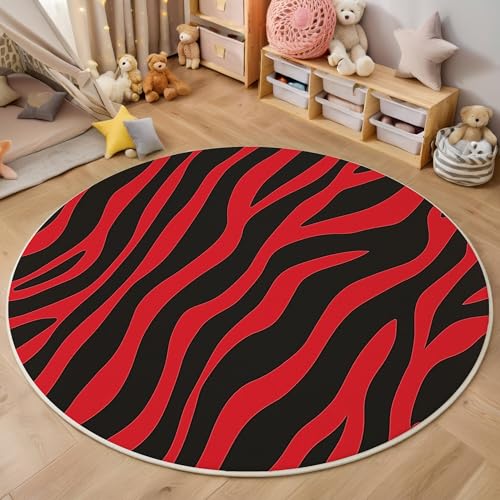 ALTCIRNMD 3D Rund Rot Schwarz Zebrastreifen 140Cm Kinder Jugendliche Jungen Teppich Schlafzimmer Stuhl Matte Kinderzimmer Wohnzimmer Tiertexturen Weichem Balkon Korridor Kinderteppiche ALTCIRNMD 3D Rund Rot Schwarz Zebrastreifen 140Cm Kinder Jugendliche Jungen Teppich Schlafzimmer Stuhl Matte Kinderzimmer Wohnzimmer Tiertexturen Weichem Balkon Korridor Kinderteppiche von ALTCIRNMD